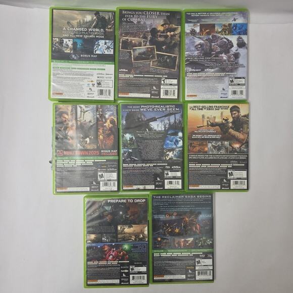 Huge Lot Of 8 Xbox 360 Games Call Of Duty Ghosts Modern War, Black Ops Halo - Picture 3 of 3